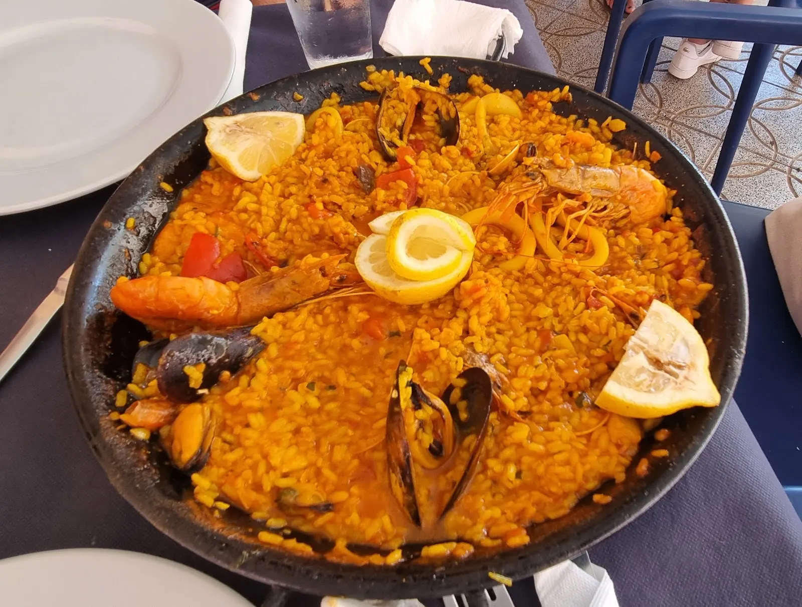 Reis mit Meeresfrüchten im El Rincón de Borja, La Manga