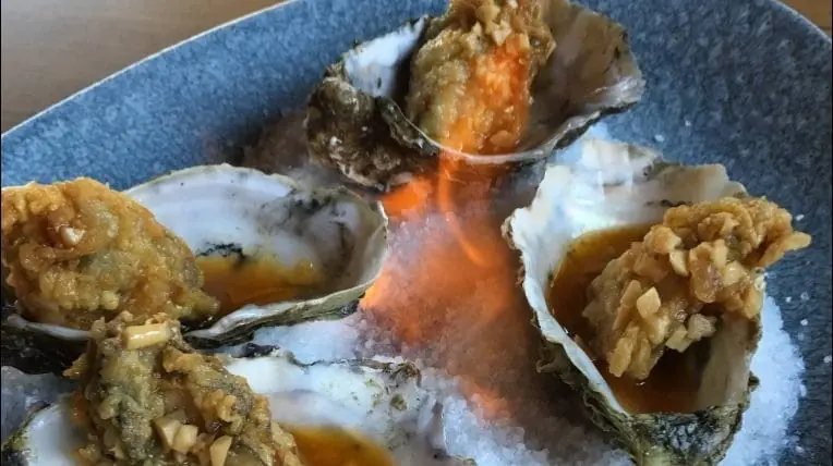 Seafood dish served at Los Molinos, Atamaría