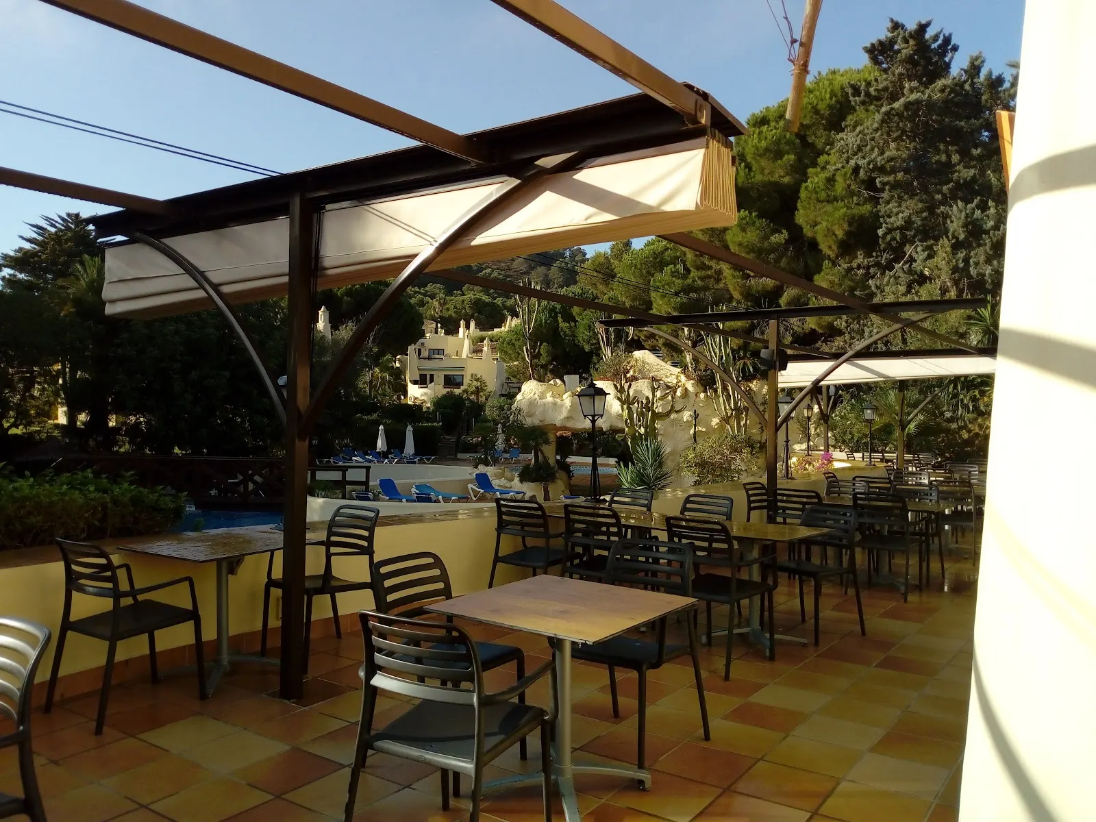 Outdoor terrace at Los Molinos in Atamaría