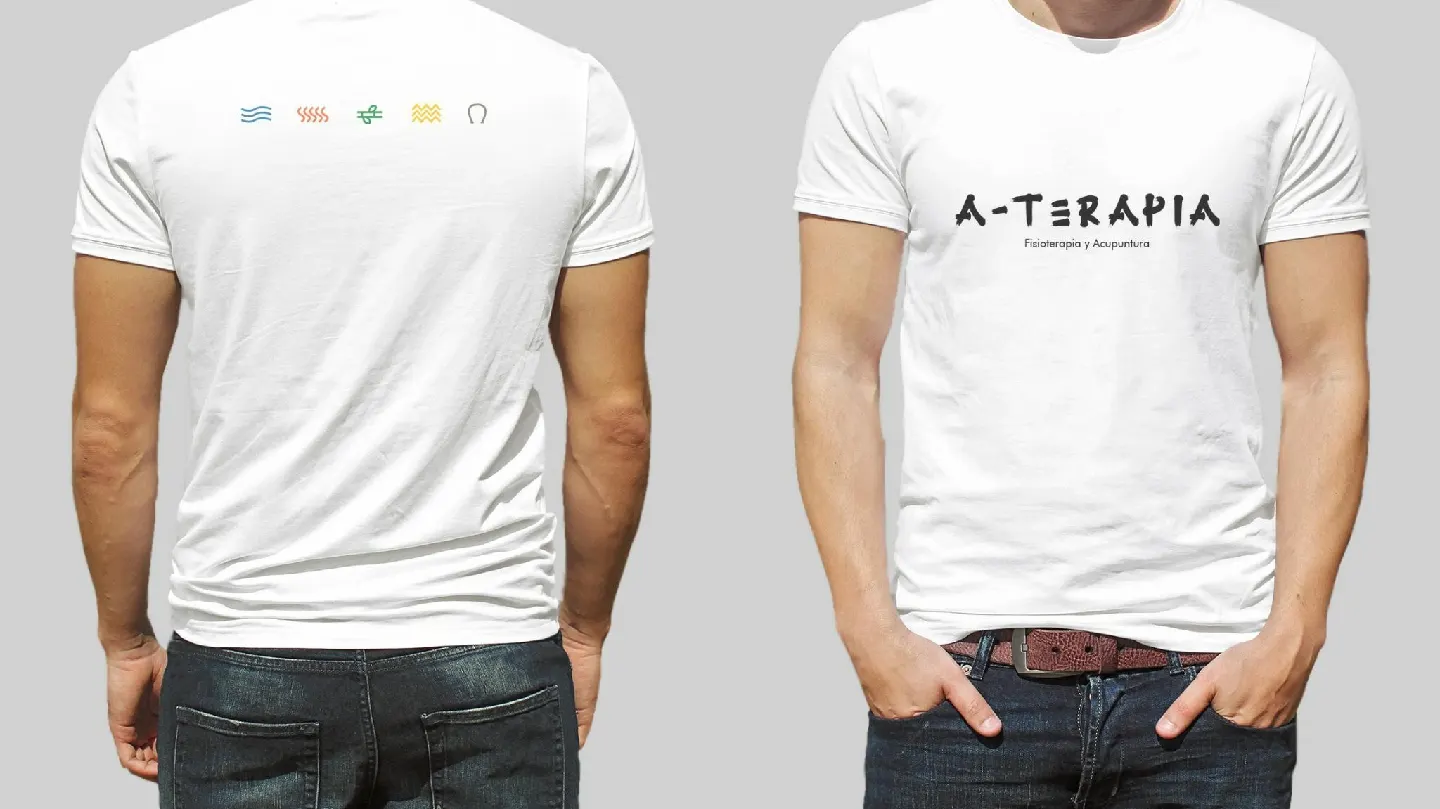 T-shirt with the A-Terapia logo, physiotherapy and acupuncture in La Manga