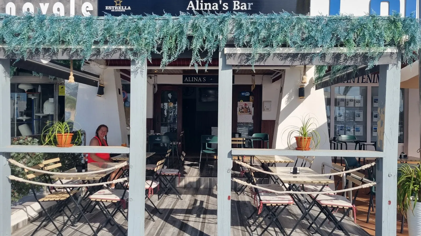 Bar at Alina's Bar in La Manga