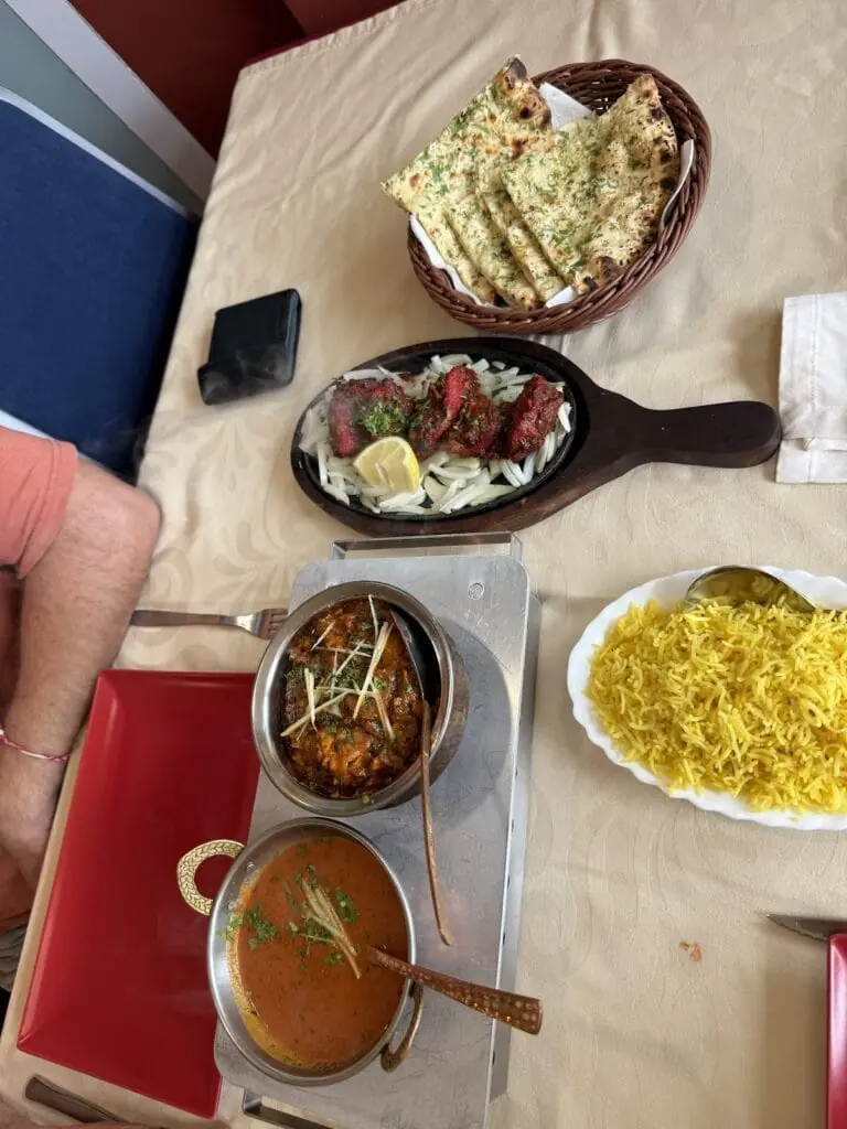Selection of Nepalese and Indian dishes at Annapurna, Los Belones