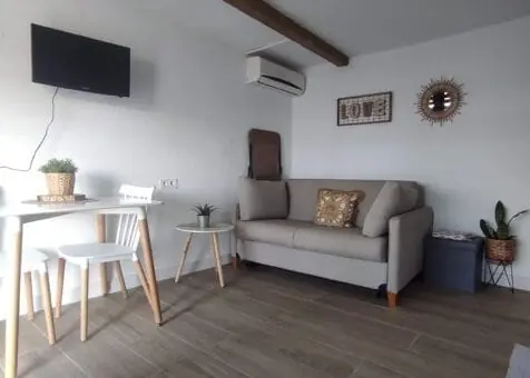 Living and dining room at Apartamento La Rojica