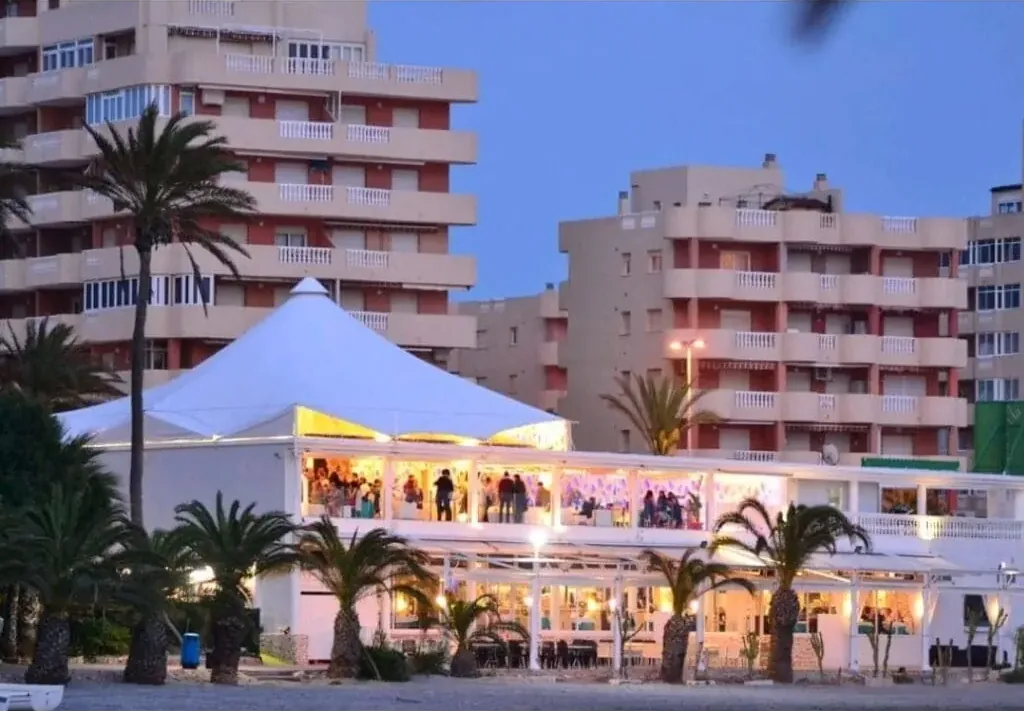 Exterior of Area Sunset beside Mar Menor in La Manga