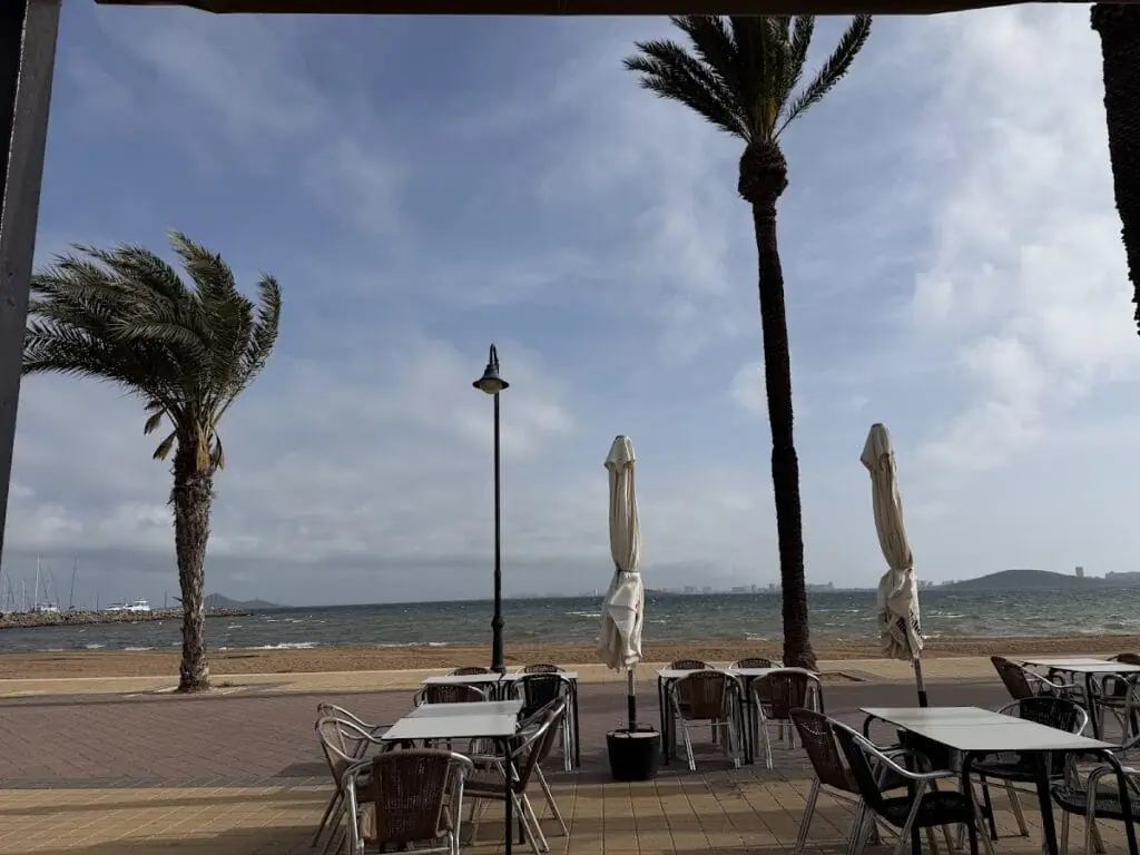Terrace at Arena Cafe in Mar de Cristal