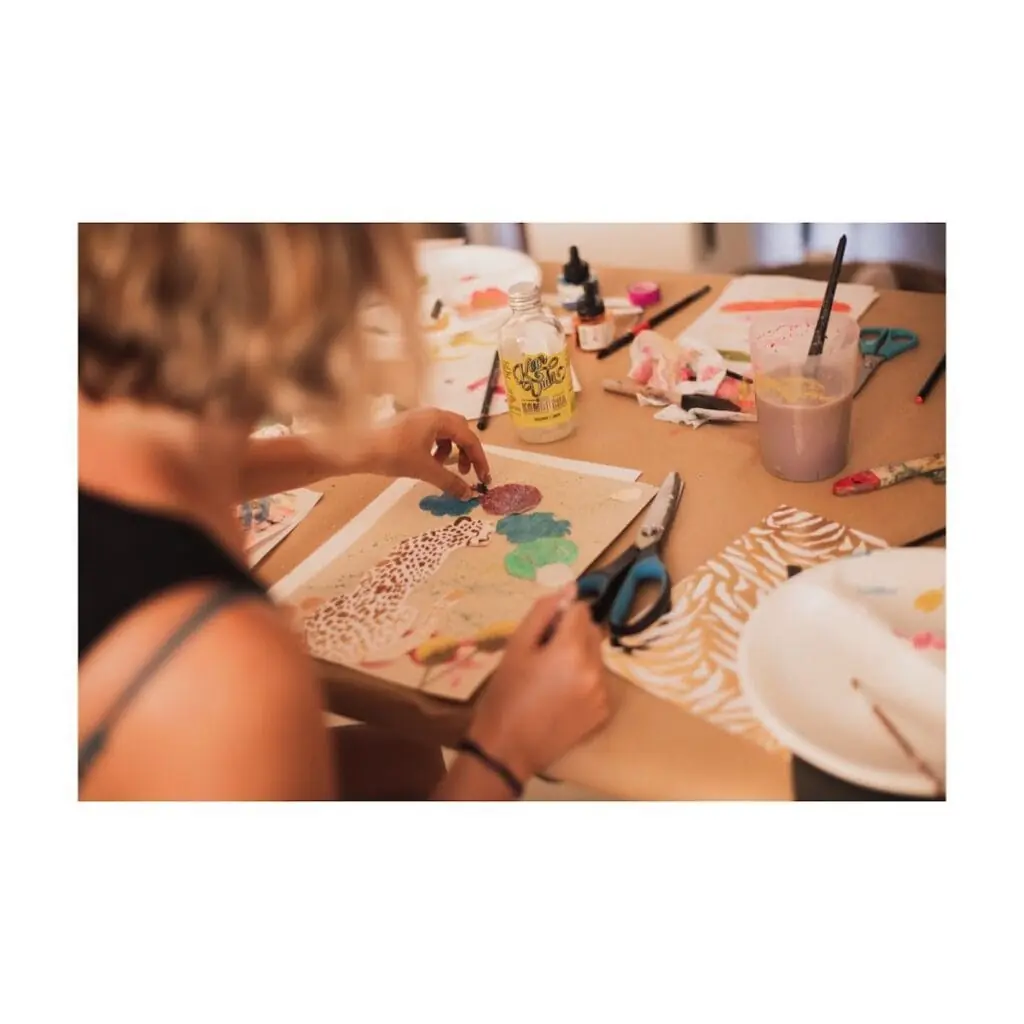 Innenansicht des Ateliers der Künstlerin Mademoiselle Chocolat, Cabo de Palos