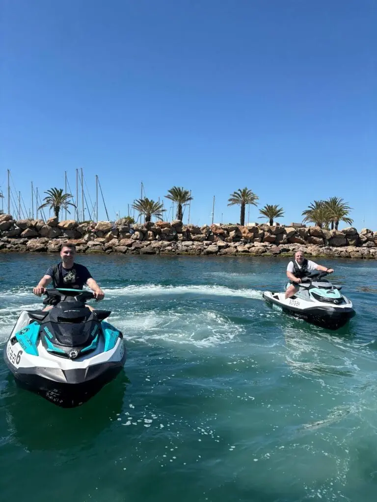 Customers on a jet ski outing with Bonds Jet Ski Rental