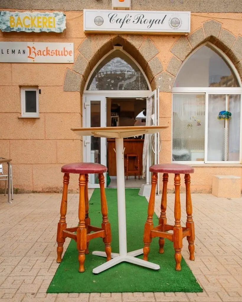 Frontage of Café Royal - Backerei, a German bakery in La Manga