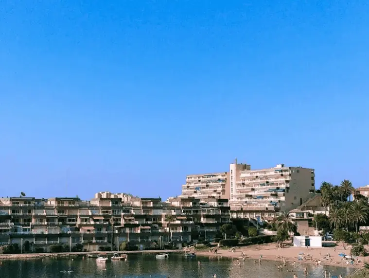 Apartments and beach at Cala del Pino by the Mar Menor