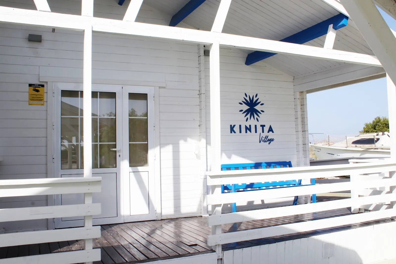 Frontage of Kinita beach club, the restaurant at Camping Mar Menor