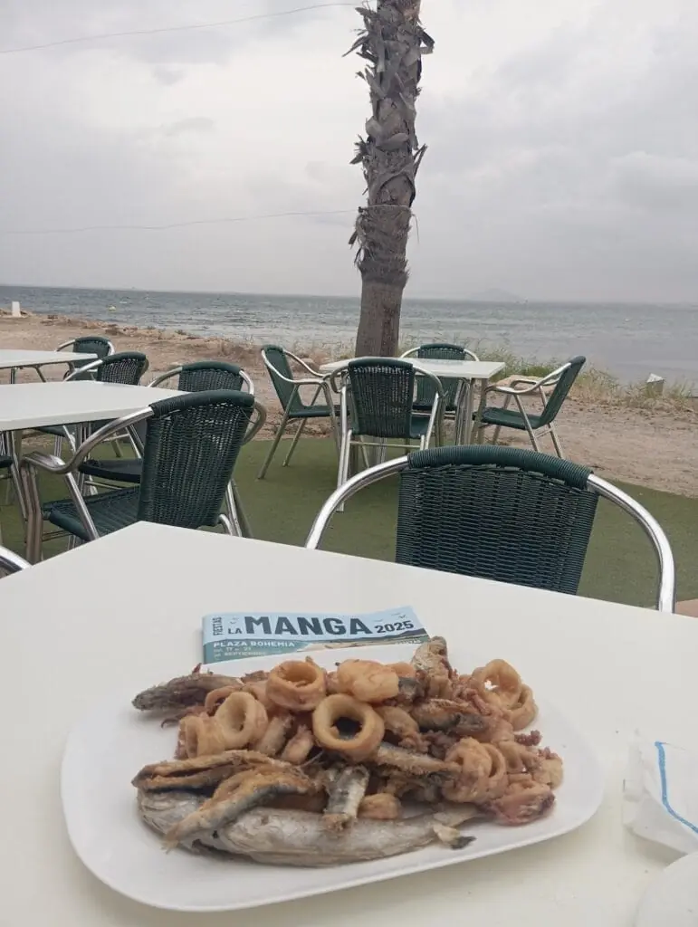 Fisch, serviert im Chiringuito Estació Playa