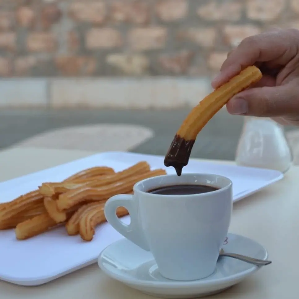 Detail von Chocochurros in La Manga del Mar Menor
