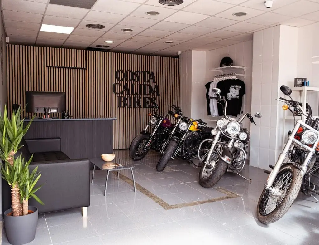 Harley-Davidson-Flotte von Costa Cálida Bikes