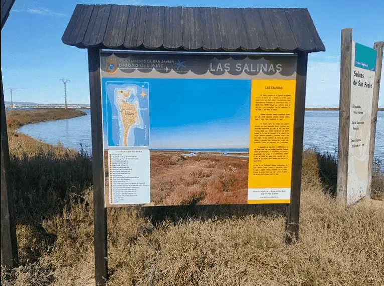Information board for Las Salinas by the Ayuntamiento de San Javier