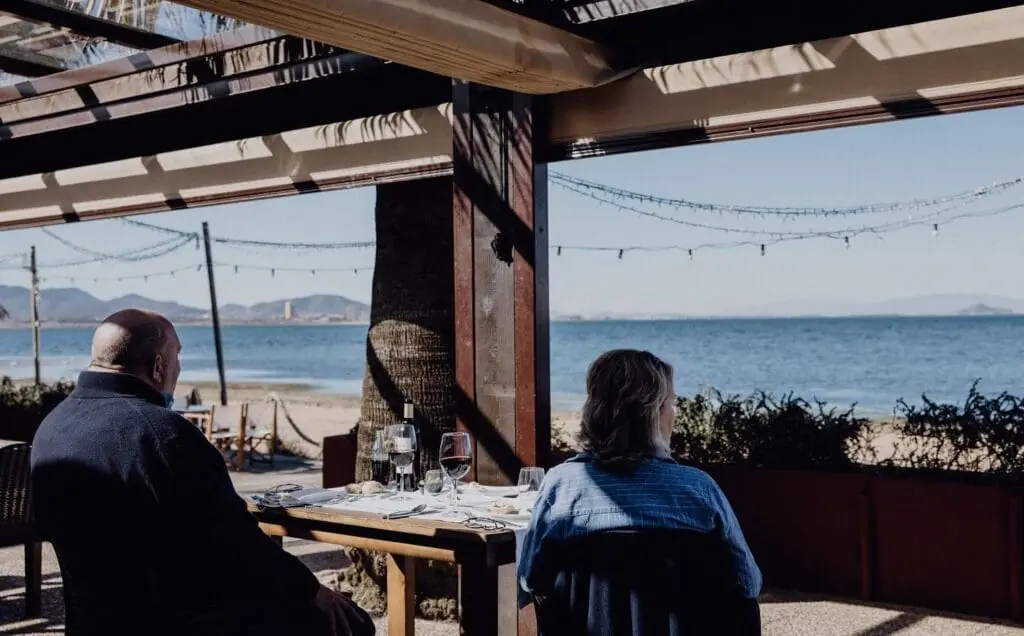 Playa El Vivero junto a El parador del Mar Menor