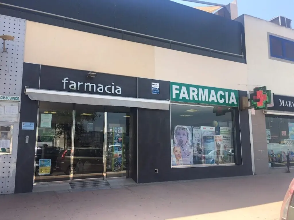 Front of Farmacia Ana Elena Castrillo Puente on Calle Albahaca, Cabo de Palos