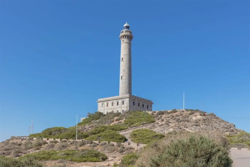 Blick auf den Faro de Cabo de Palos vom Zugang aus