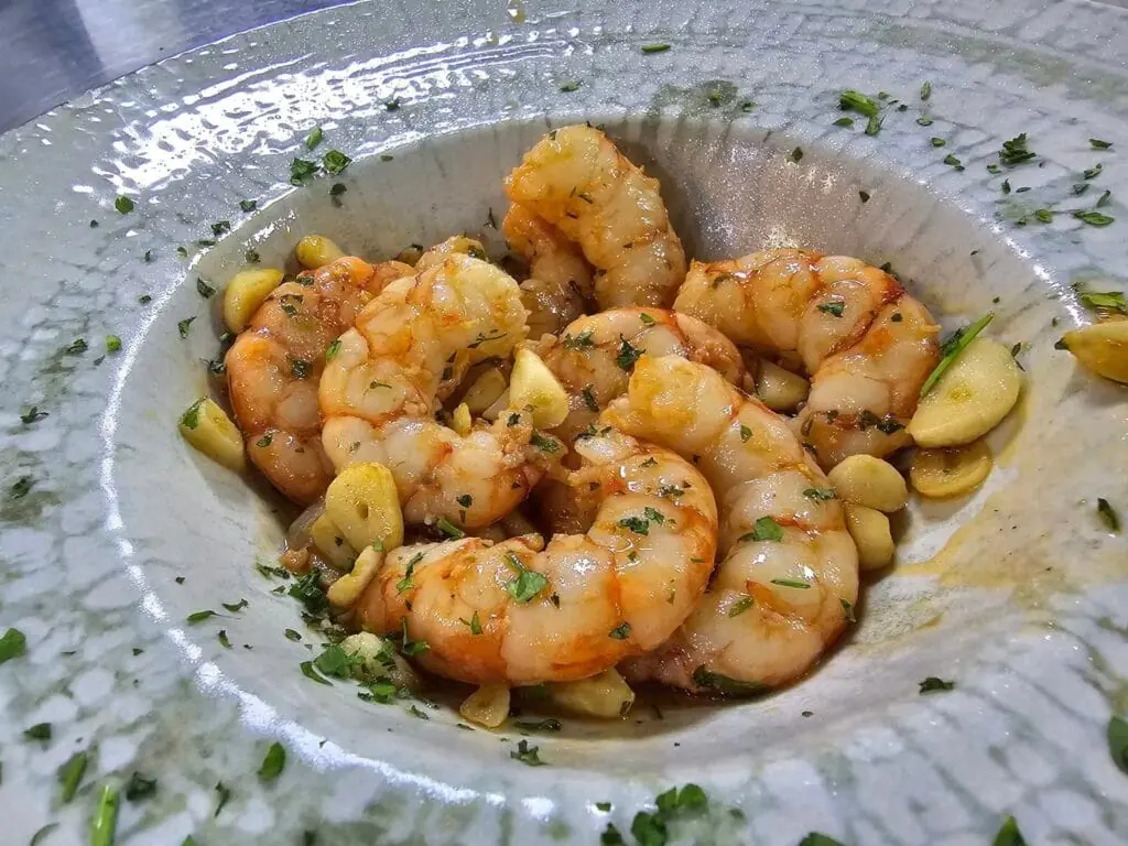 Freiduria Mar Menor in La Manga del Mar Menor: griddled prawns