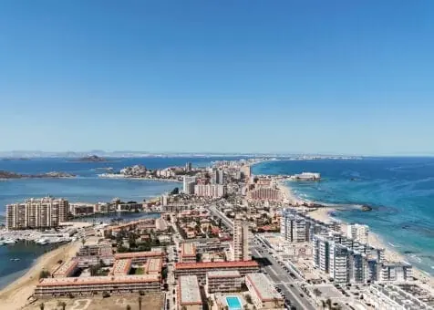 Luftaufnahme von La Manga del Mar Menor, Tätigkeitsgebiet von Inmolena