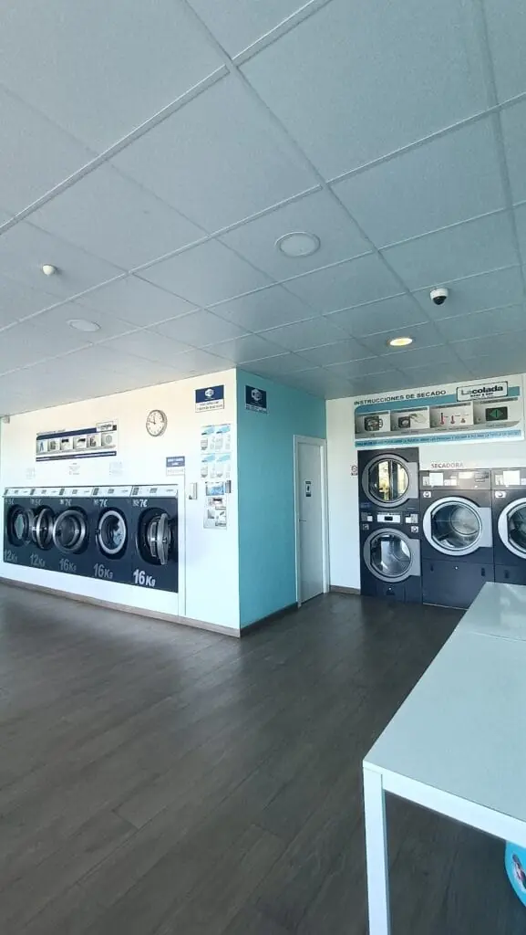 Inside La Colada launderette, Los Belones
