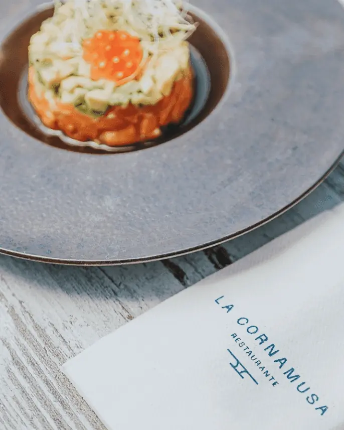 Seafood served at La Cornamusa
