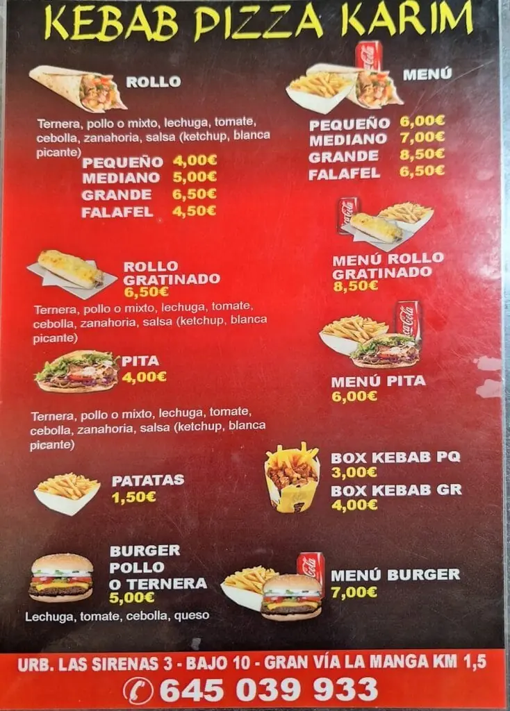 Pizza von La Manga Kebab y Pizzería, La Manga