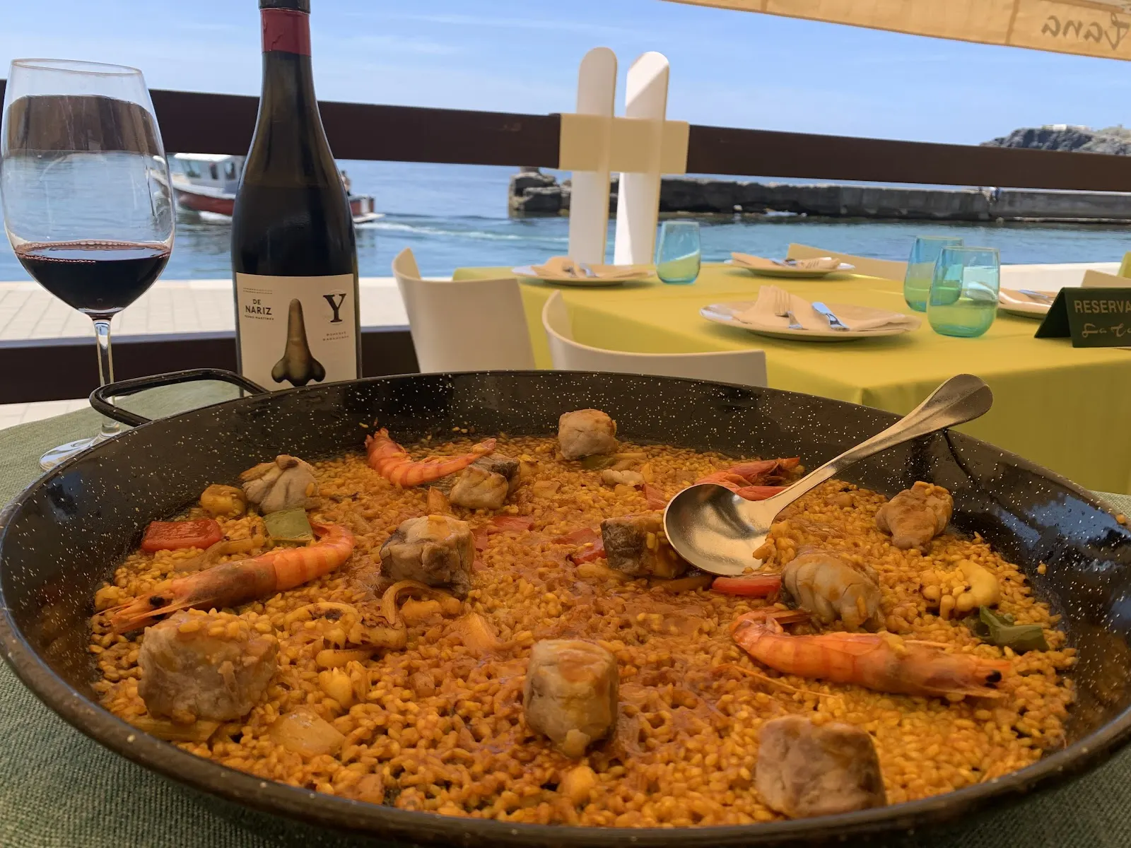Seafood rice at Restaurante La Tana