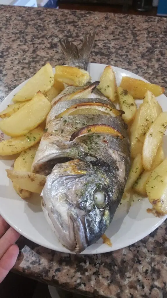 Seafood served at Los Faroles