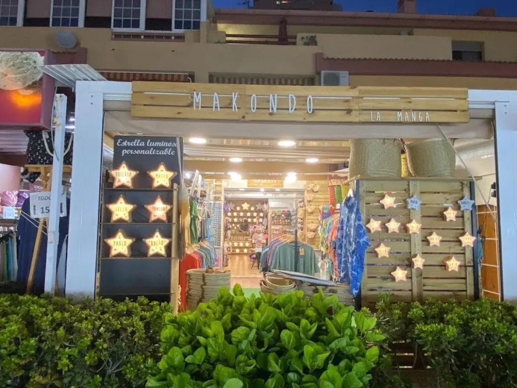 Exterior of Makondo in Plaza Bohemia, La Manga