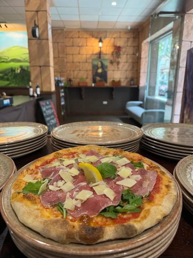 Italian pizza at Pizzeria Old Italy La Manga