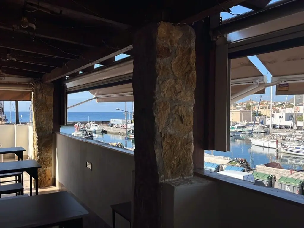 Views of Puerto Deportivo de Cabo de Palos from the Punto de Amarre terrace