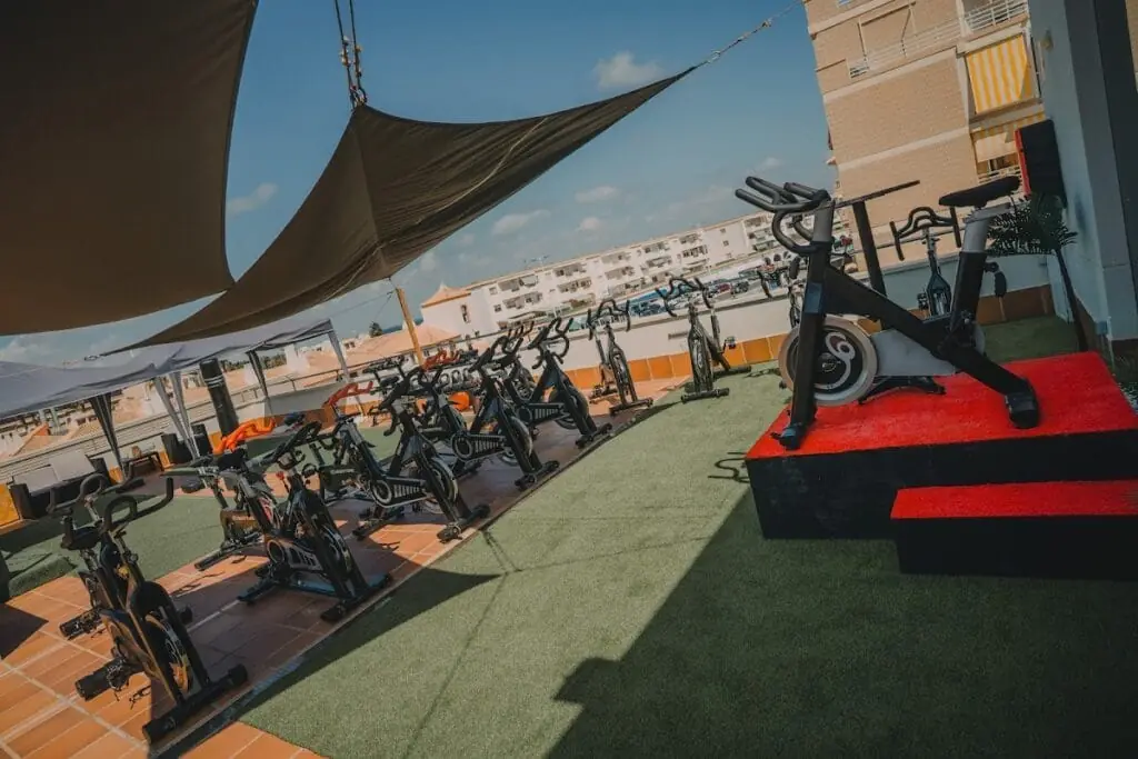 Strength training area at Punto Fuerte La Manga in La Manga