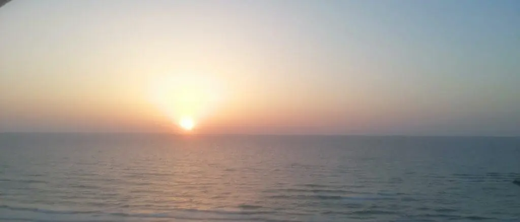 Sunrise over the sea at Residencial Segura y Copacabana, La Manga