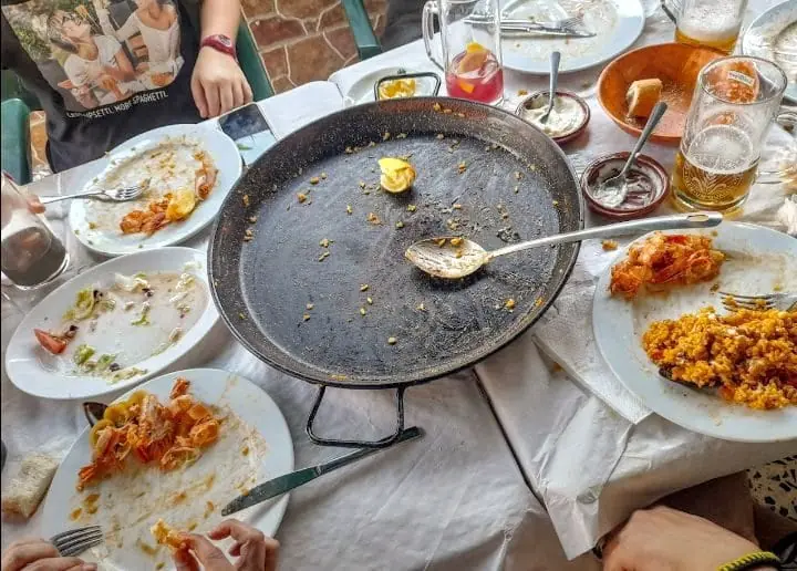 Paella at Restaurante Isla Cristina, La Manga
