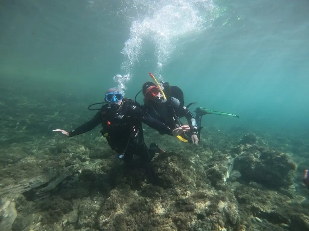 Technical diver from Scuba Murcia with sidemount equipment