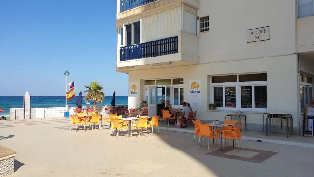 Terrace at Siesta Restaurante Bar in La Manga