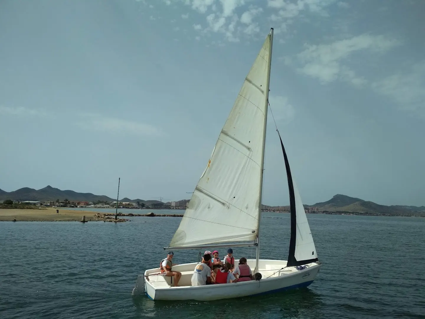 Tatowind Sailing School students dinghy sailing on the Mar Menor