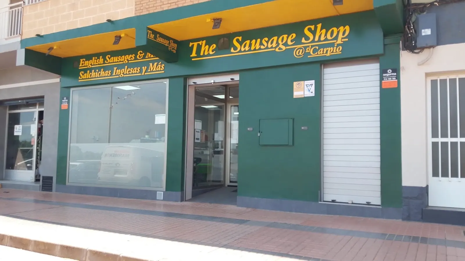 Façade de The Sausage Shop sur la Carretera de Cabo de Palos, Los Belones