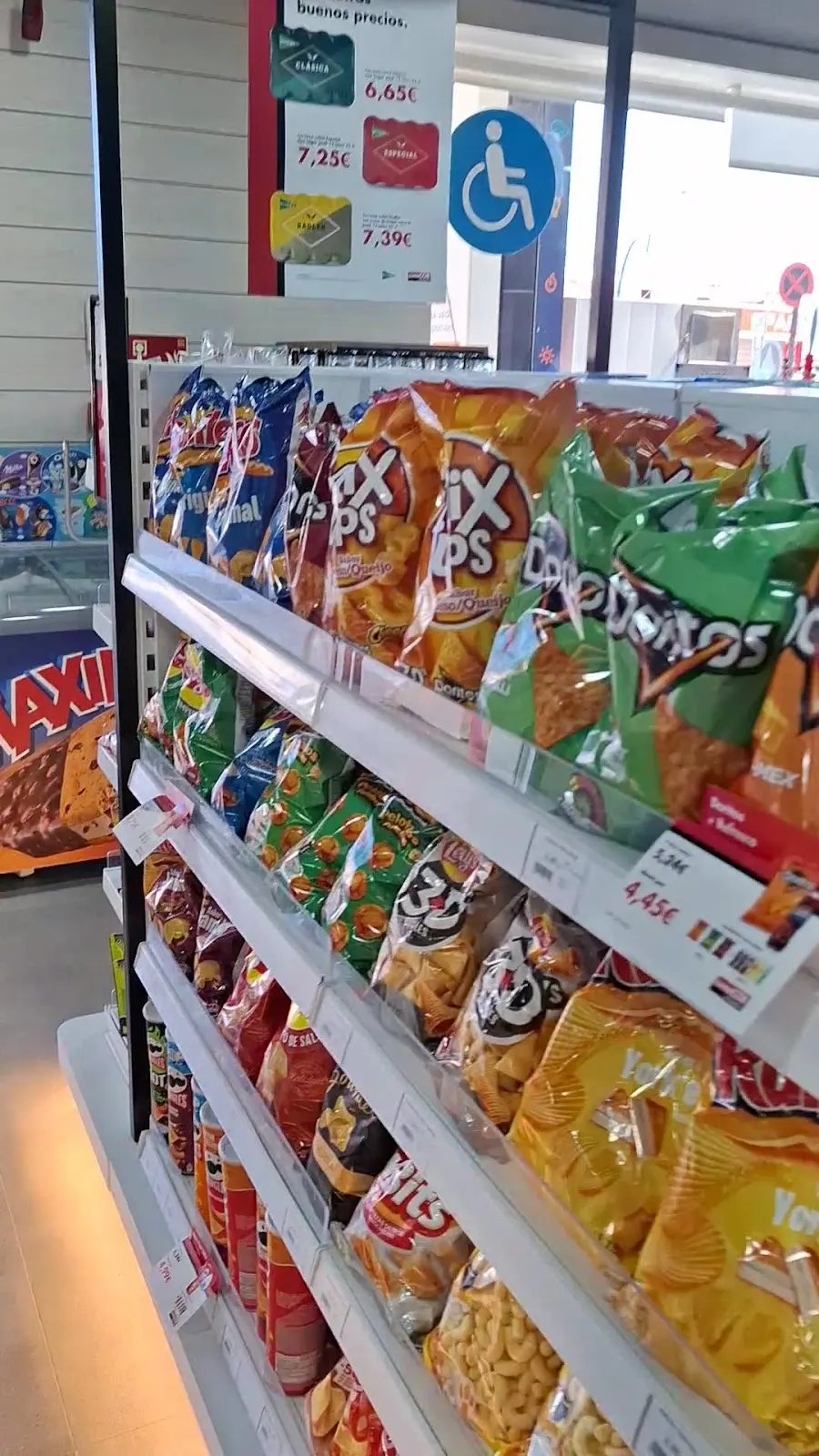 Convenience products at Supercor Stop & Go, La Manga