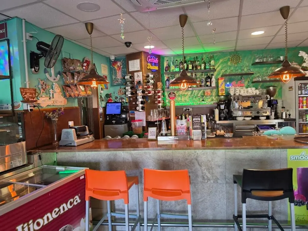 Dekorierte Theke von Va & Ven, Eisdiele und Café in La Manga