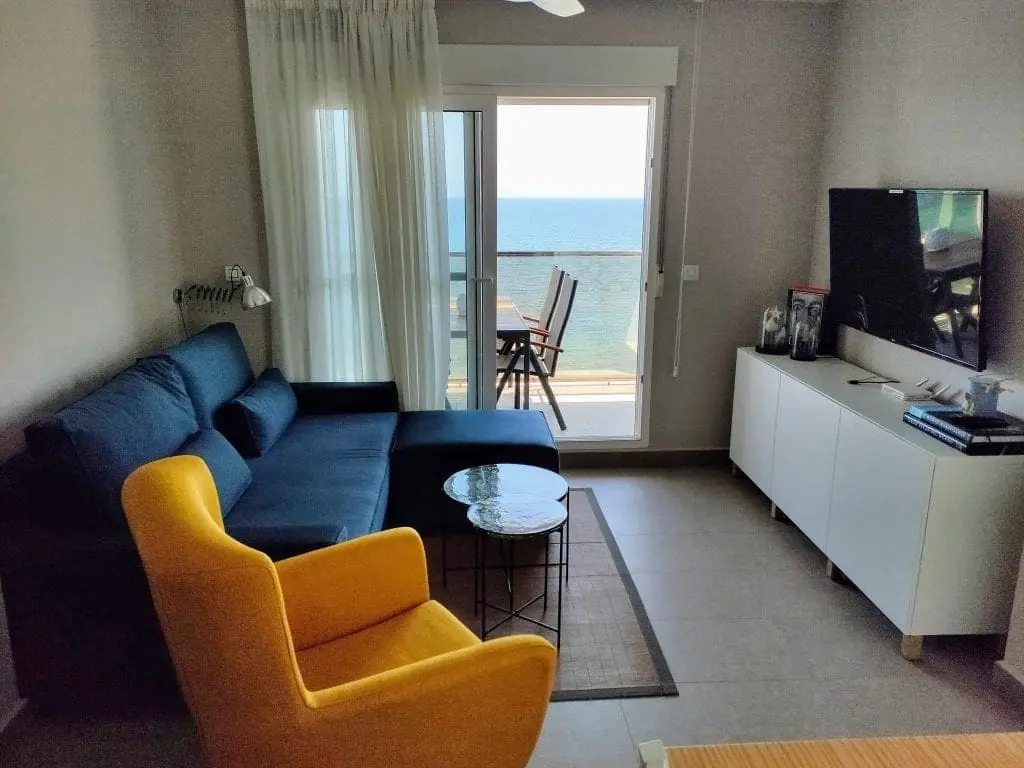 Terrasse avec vue sur la Mediterráneo à Veneziola Paraíso Apartment
