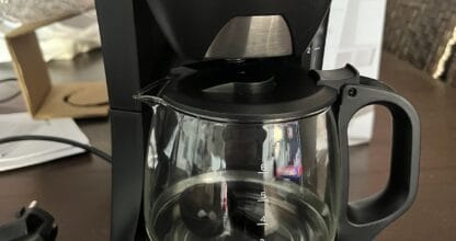 Cafetera eléctrica Taurus Verona 6 negra con jarra de cristal, producto disponible en MEGAPRECIOS La Manga del Mar Menor